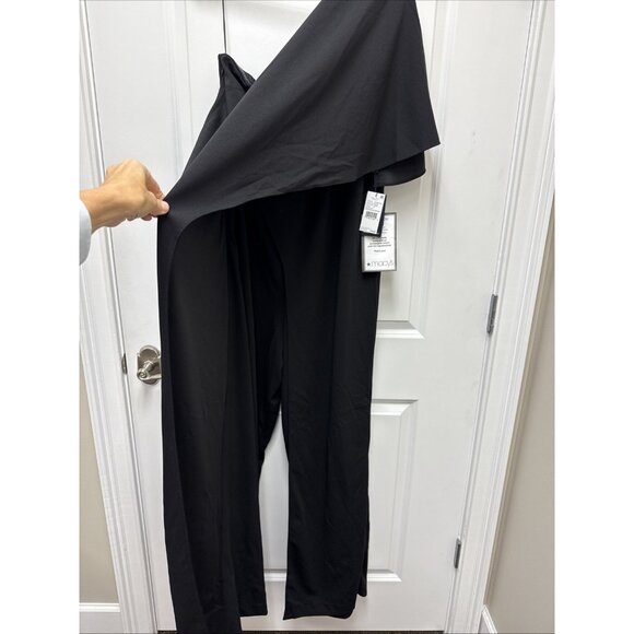 New Adrianna Papell Plus Size 20 Jumpsuit Black One Shoulder Wide Leg Cocktail - Picture 8 of 13